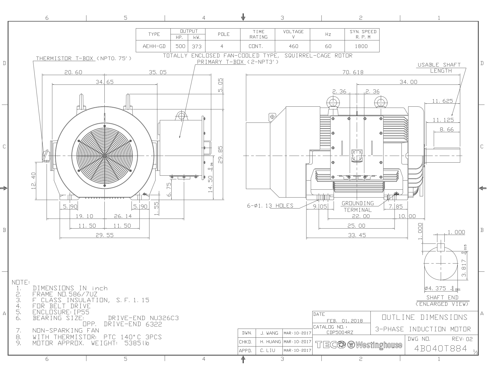 Teco CDP5004RZ Reference Drawing