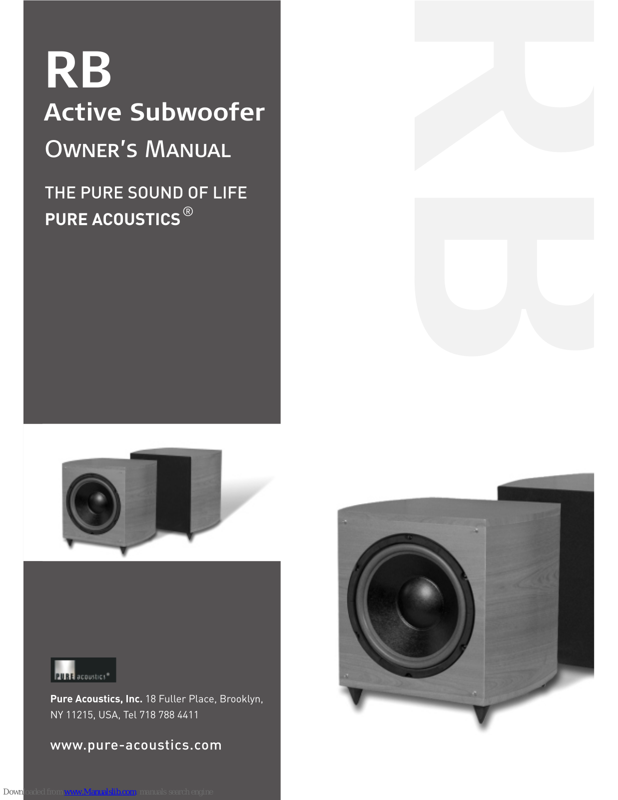 Pure Acoustics RB Owner's Manual