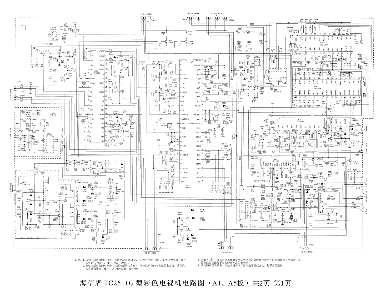 Hisense TC2511G, TSTA2246 Schematic