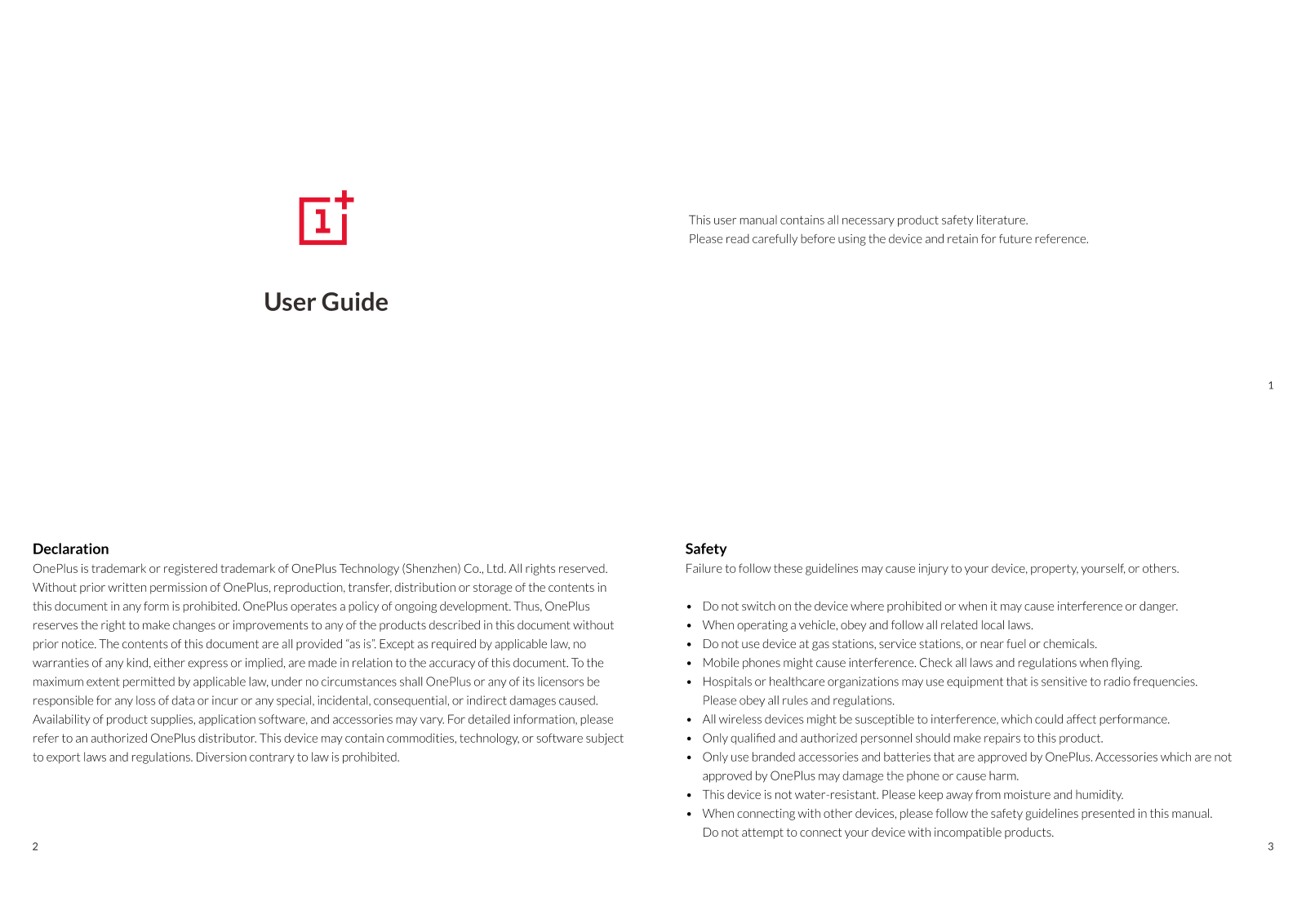 OnePlus Technology E1005 User Manual