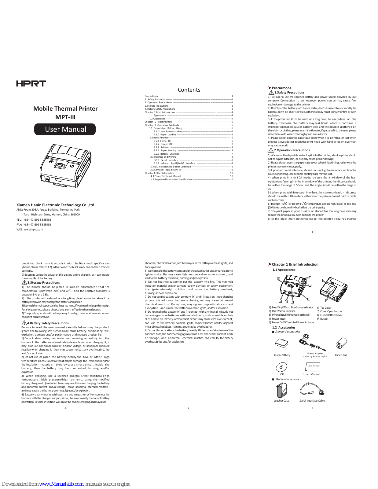 HPRT MPT-III User Manual