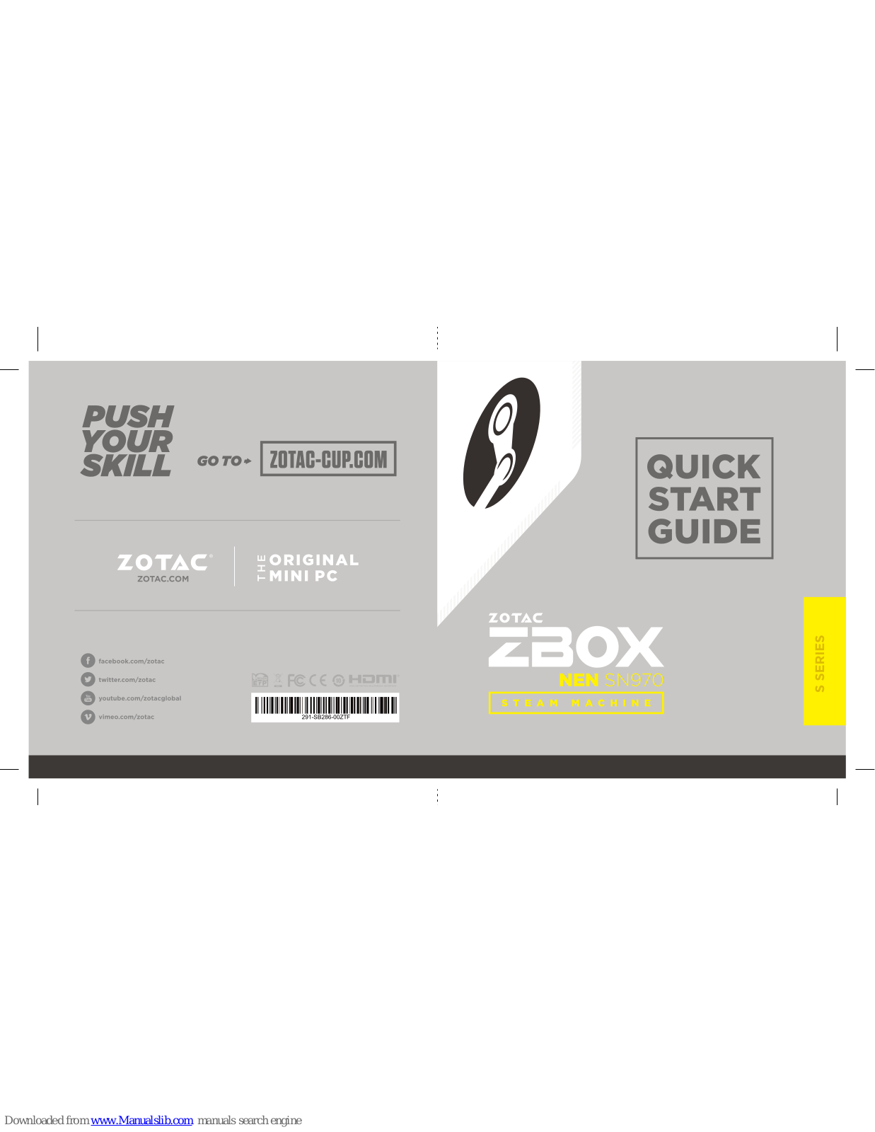 Zotac sn970 Quick Start Manual