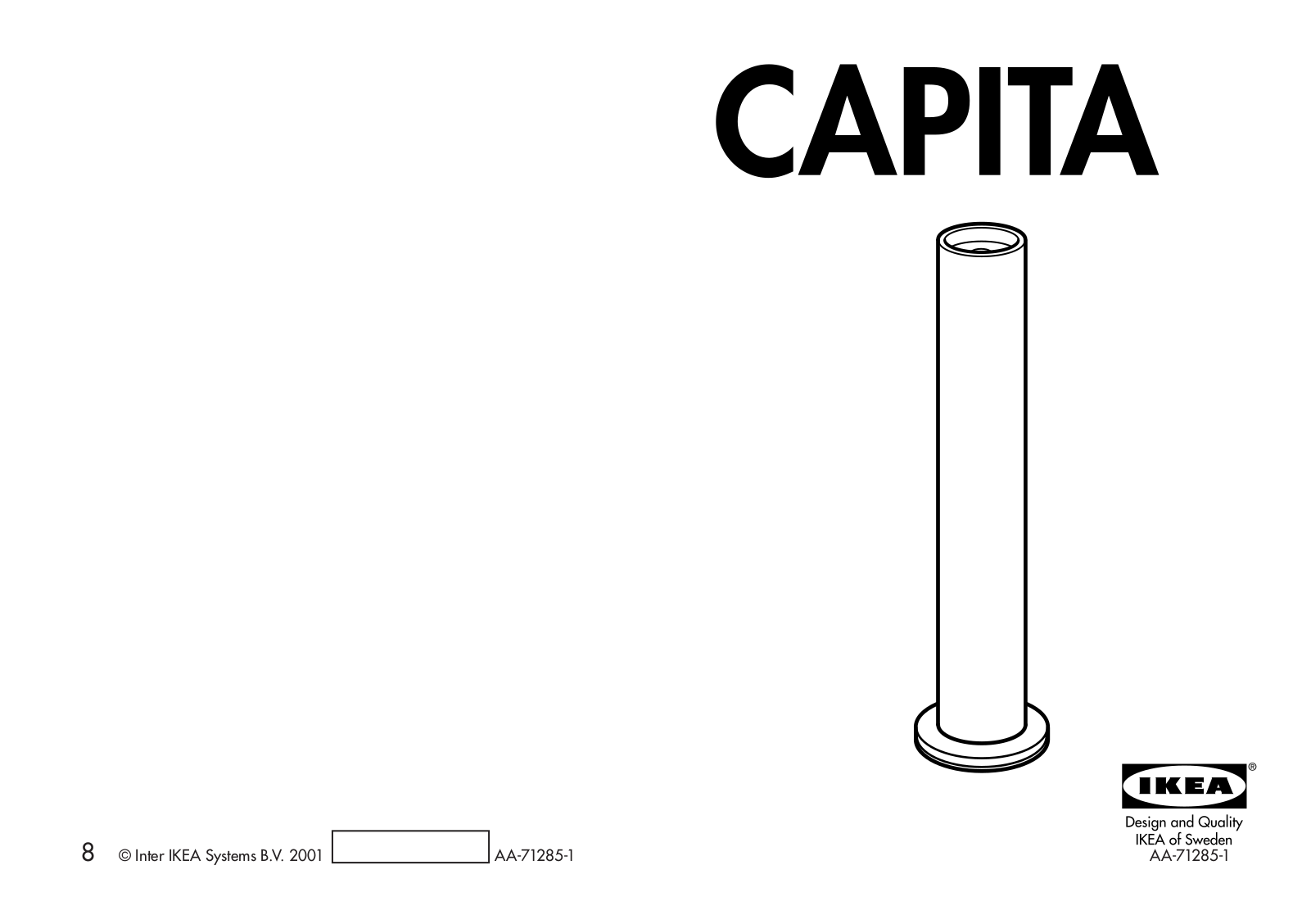 IKEA CAPITA LEG 4PK Assembly Instruction