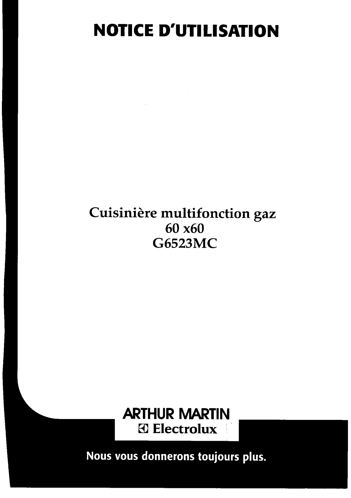 Arthur martin G6523MC User Manual