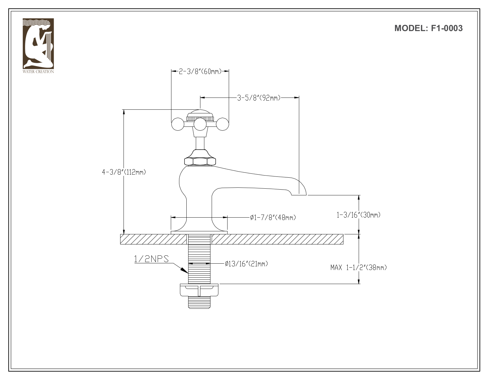 Water Creation F1000302PX User Manual