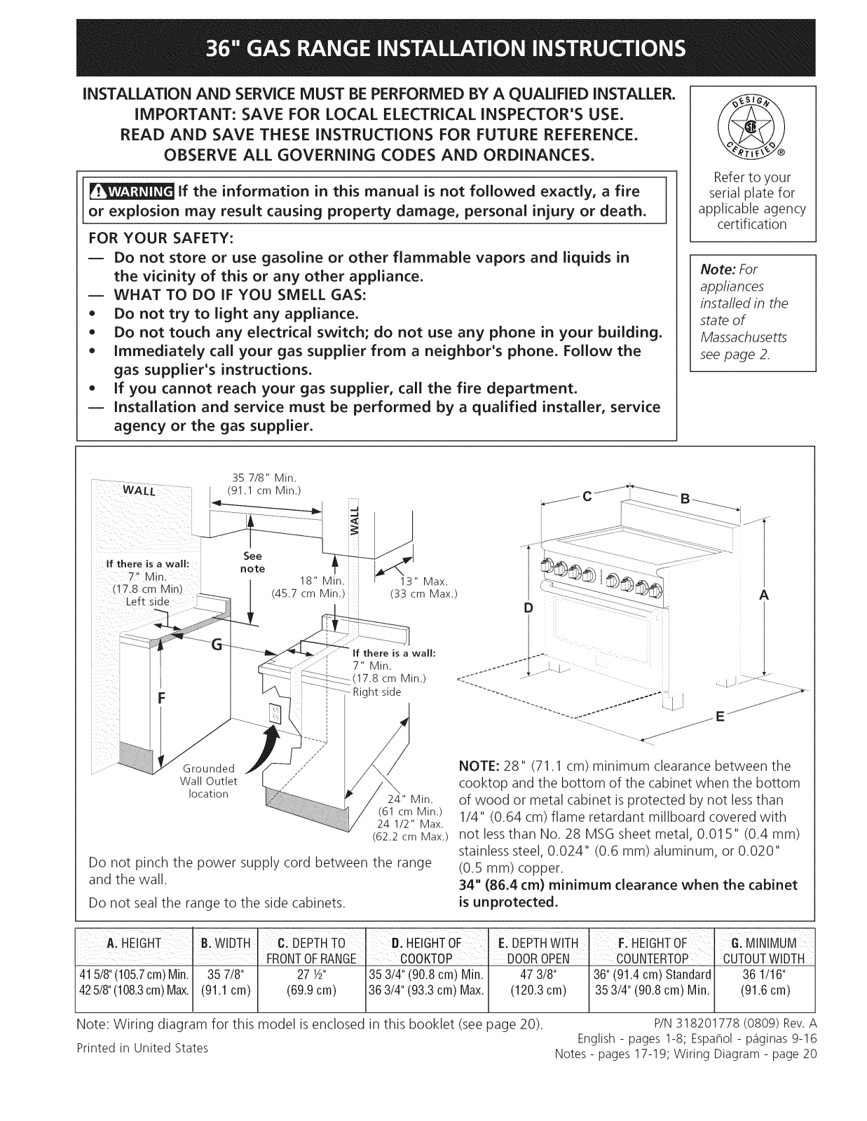 Electrolux E36GF76HPS2, E36GF76HPS3 Installation Guide - ManualMachine.com