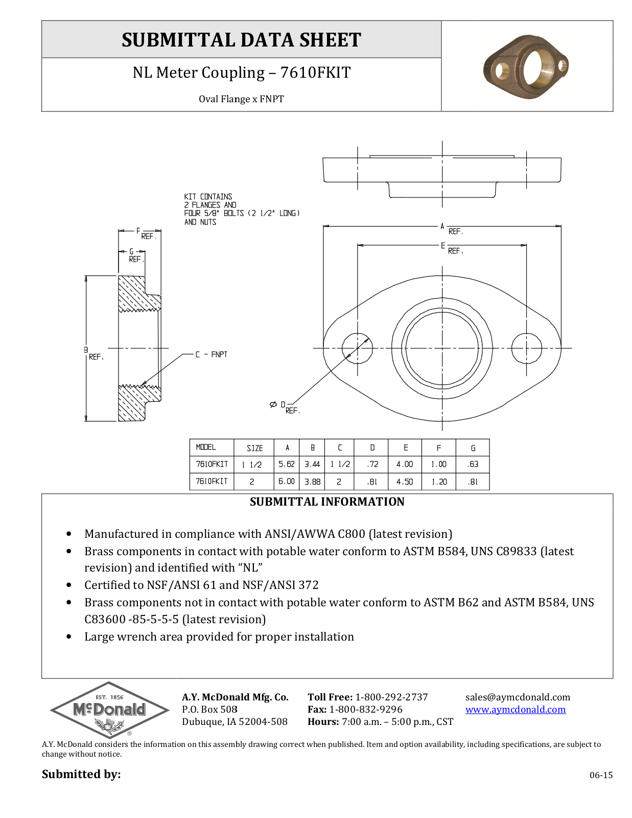A.Y. McDonald 7610FKIT User Manual - ManualMachine.com
