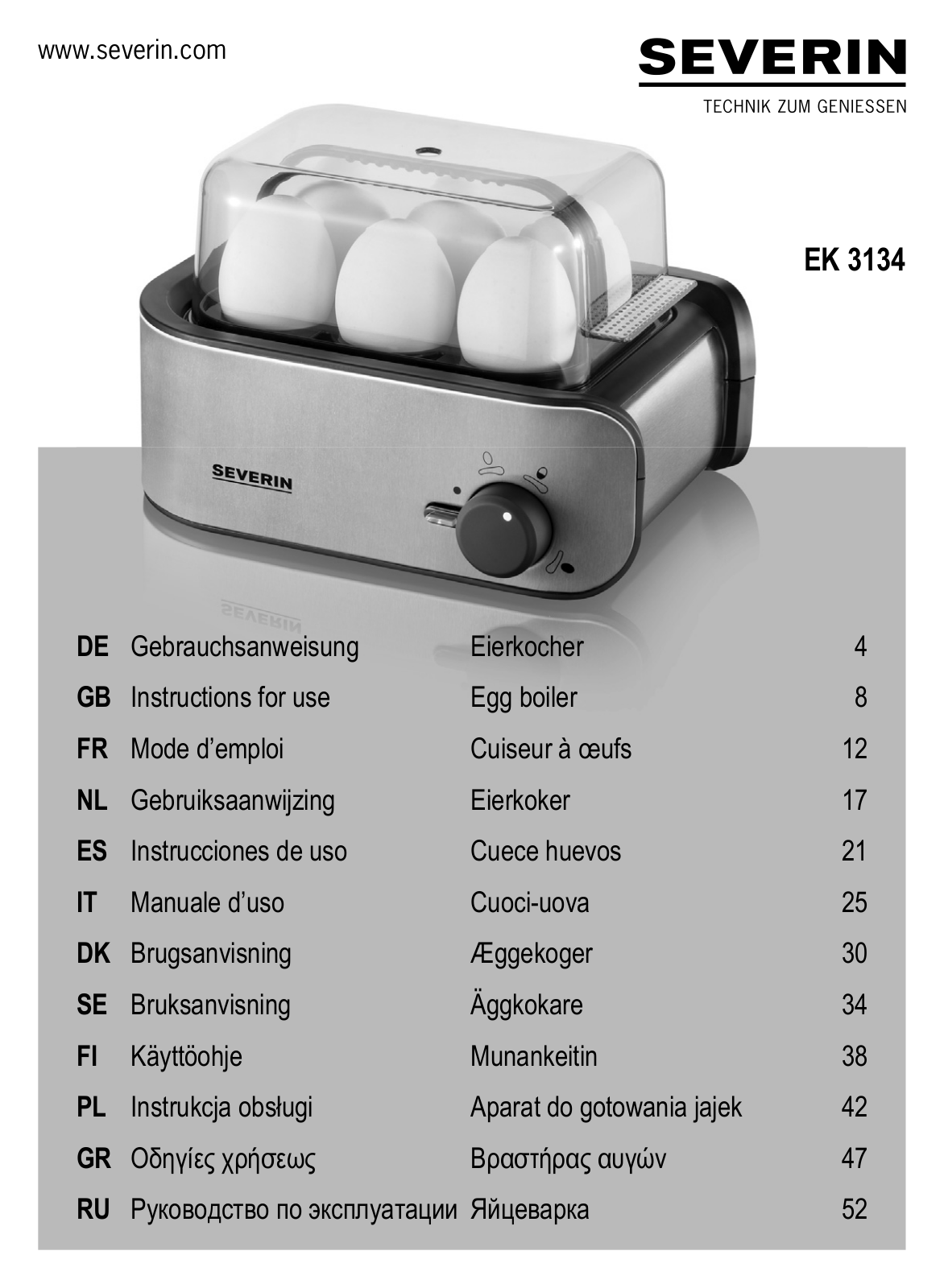 Severin EK 3134 User Manual