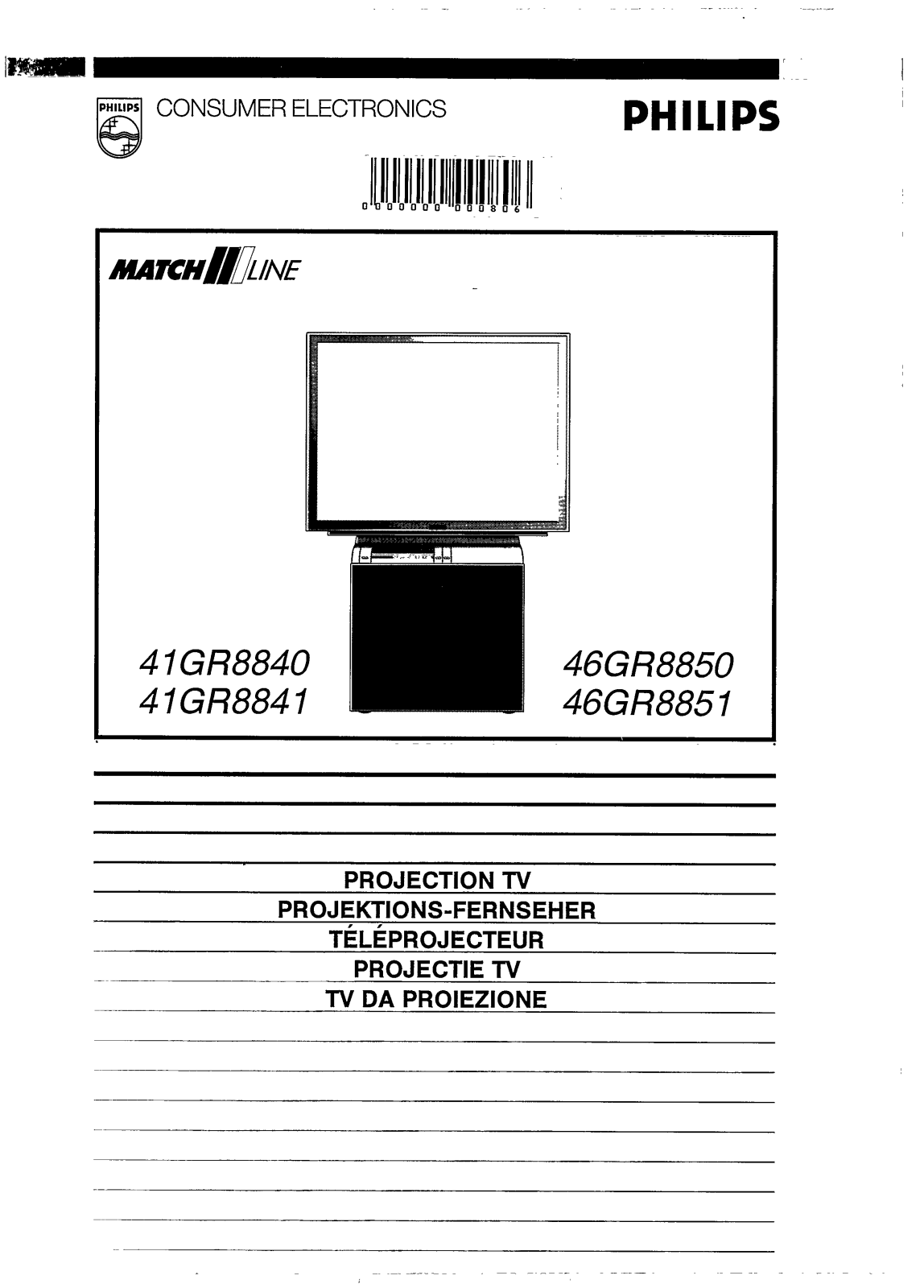 Philips 46GR8850, 41GR8841/32B, 41GR8840 User Manual