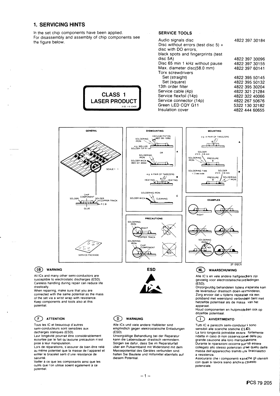 Service Manual-Anleitung für Marantz 74 CD 16 