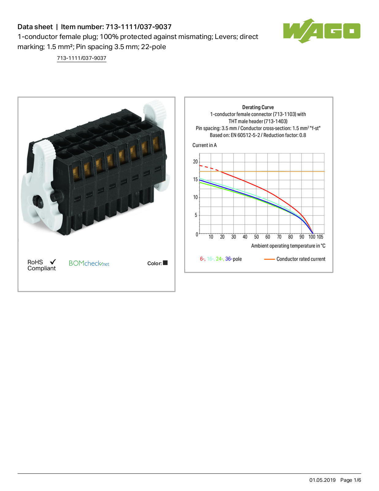 Wago 713-1111/037-9037 Data Sheet