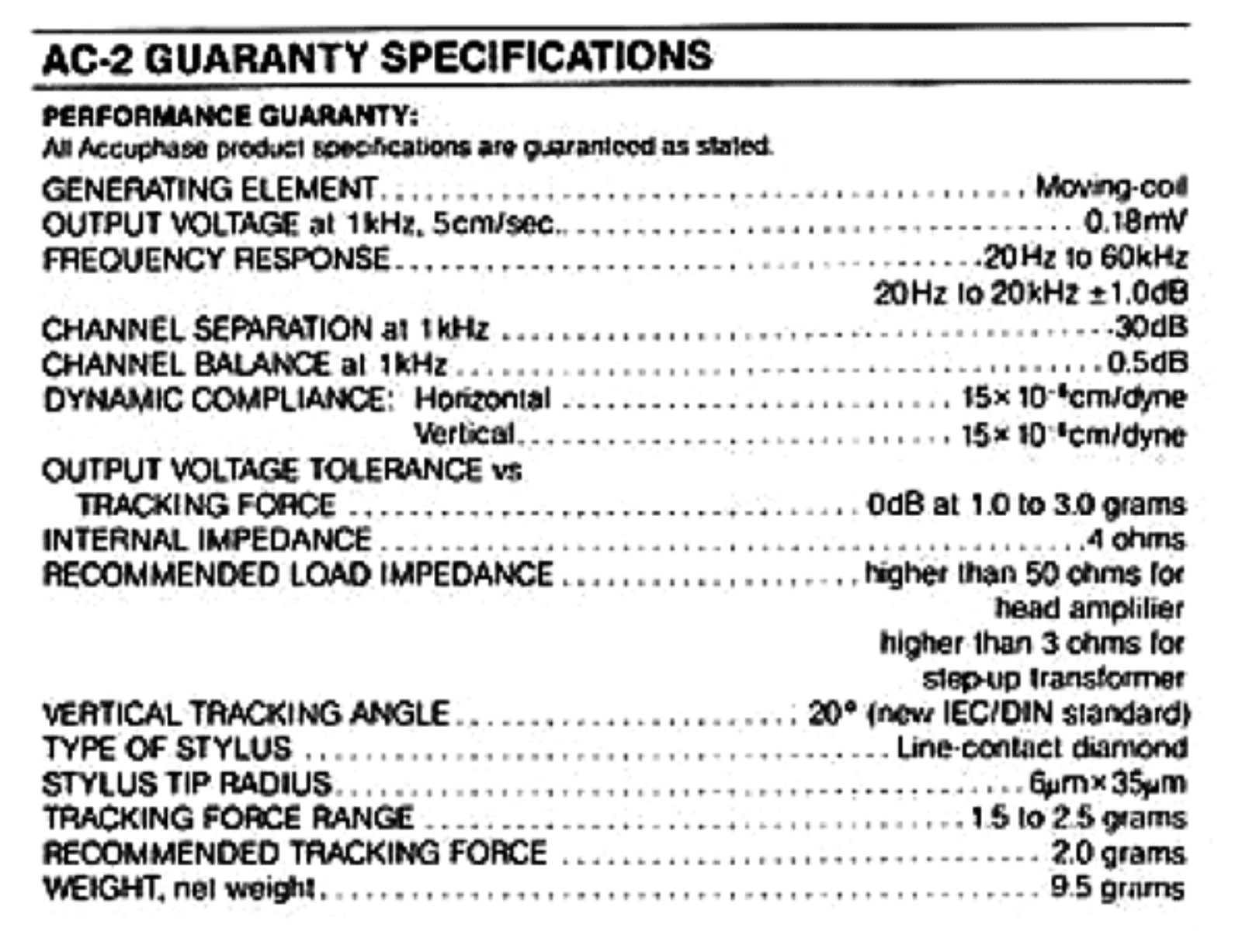 Accuphase AC-2 Brochure