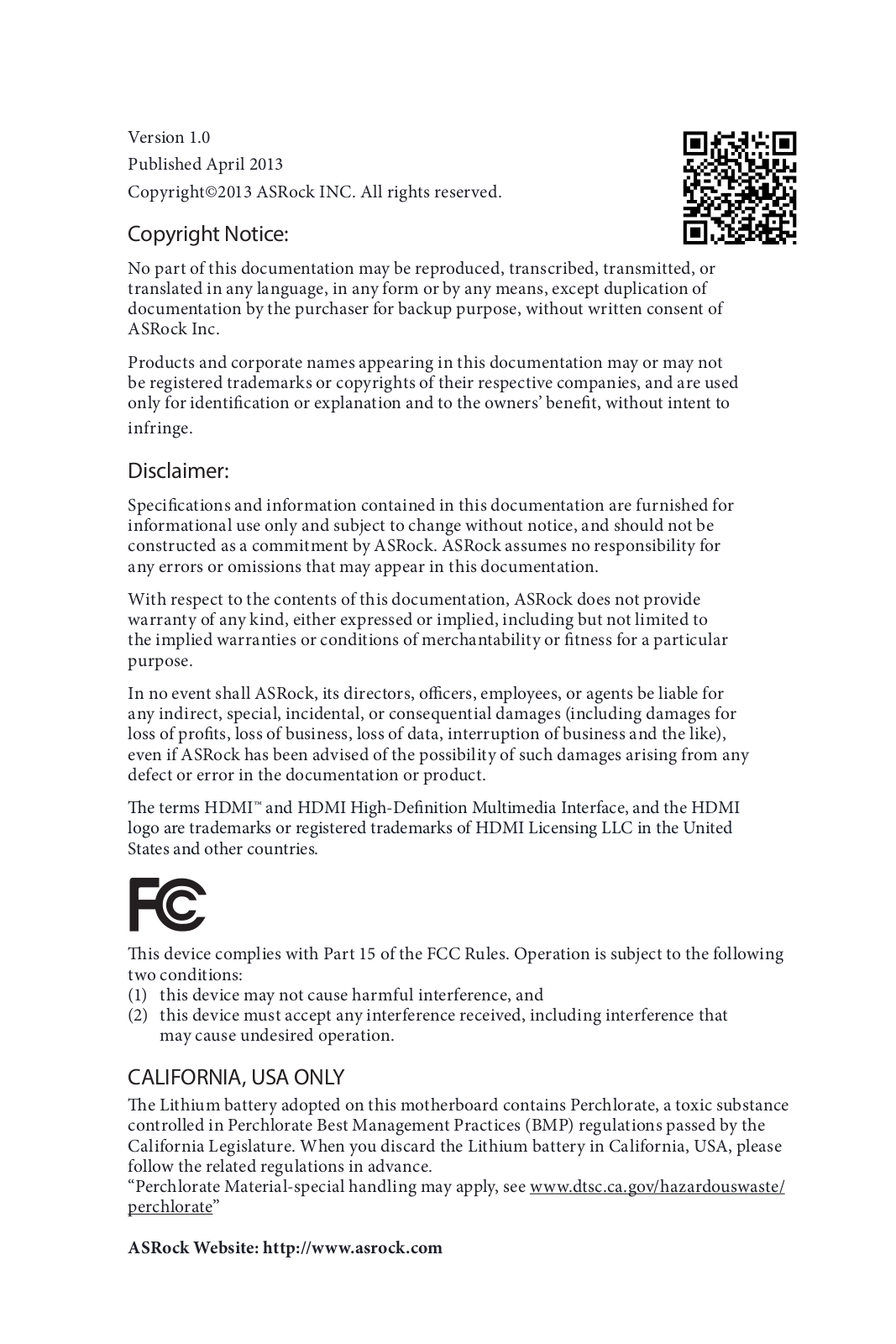 ASRock H87M-ITX User Manual