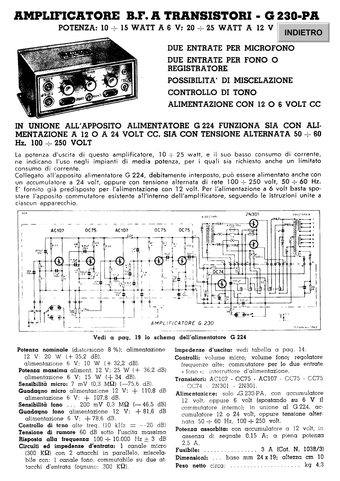 Geloso g230pa schematic