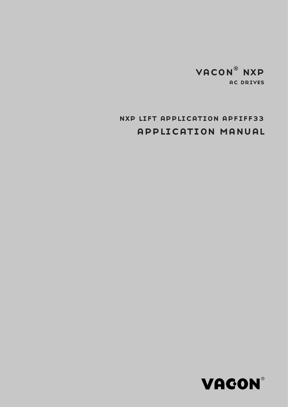 Danfoss VACON NXP Application guide