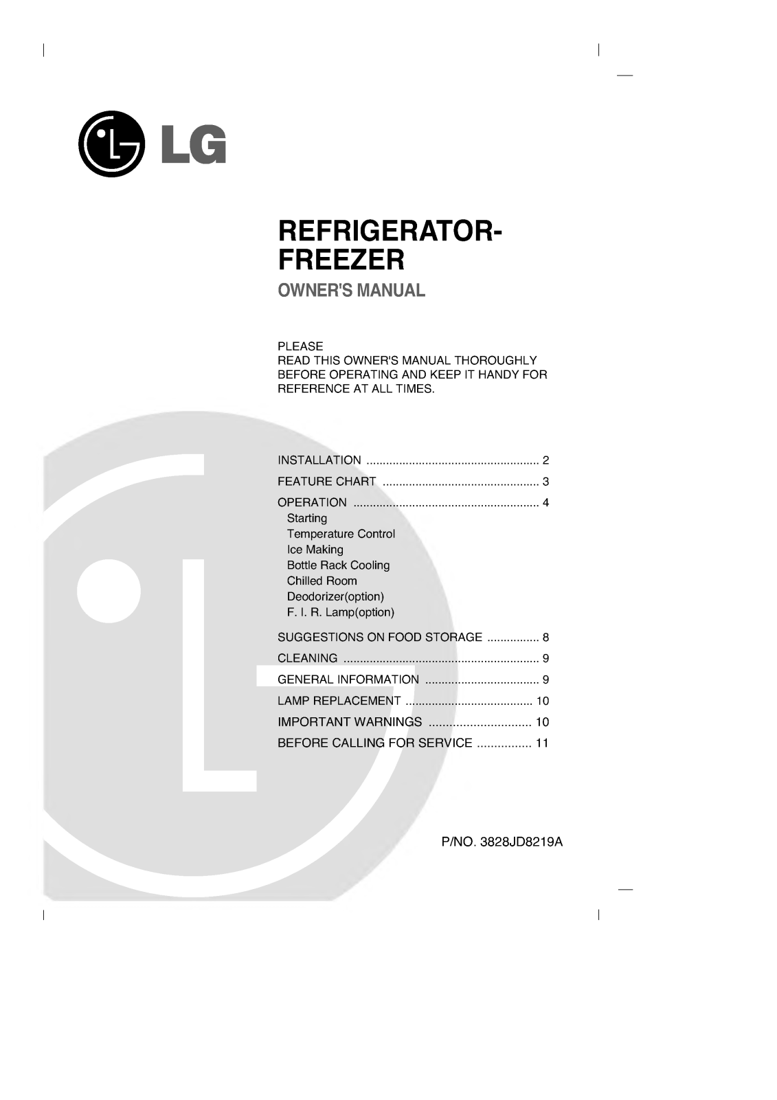 LG ER3816-S User Manual