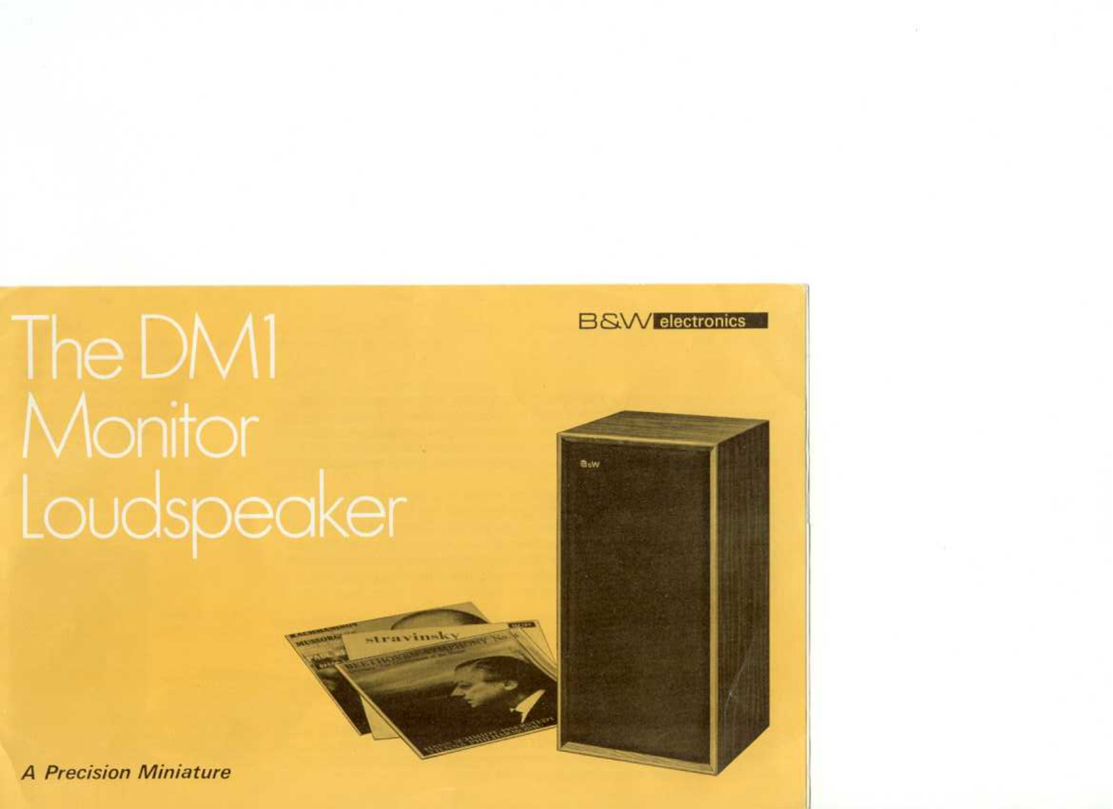 Bowers and Wilkins DM-1 Owners manual