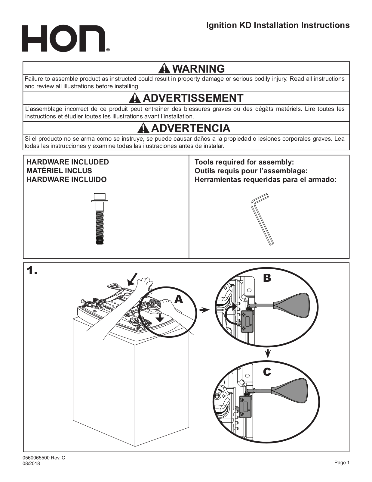 HON HN10313 Installation & Assembly - ManualMachine.com