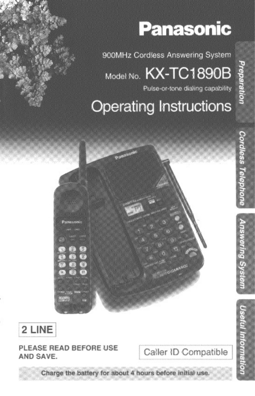 Panasonic kx-tc1890 Operation Manual