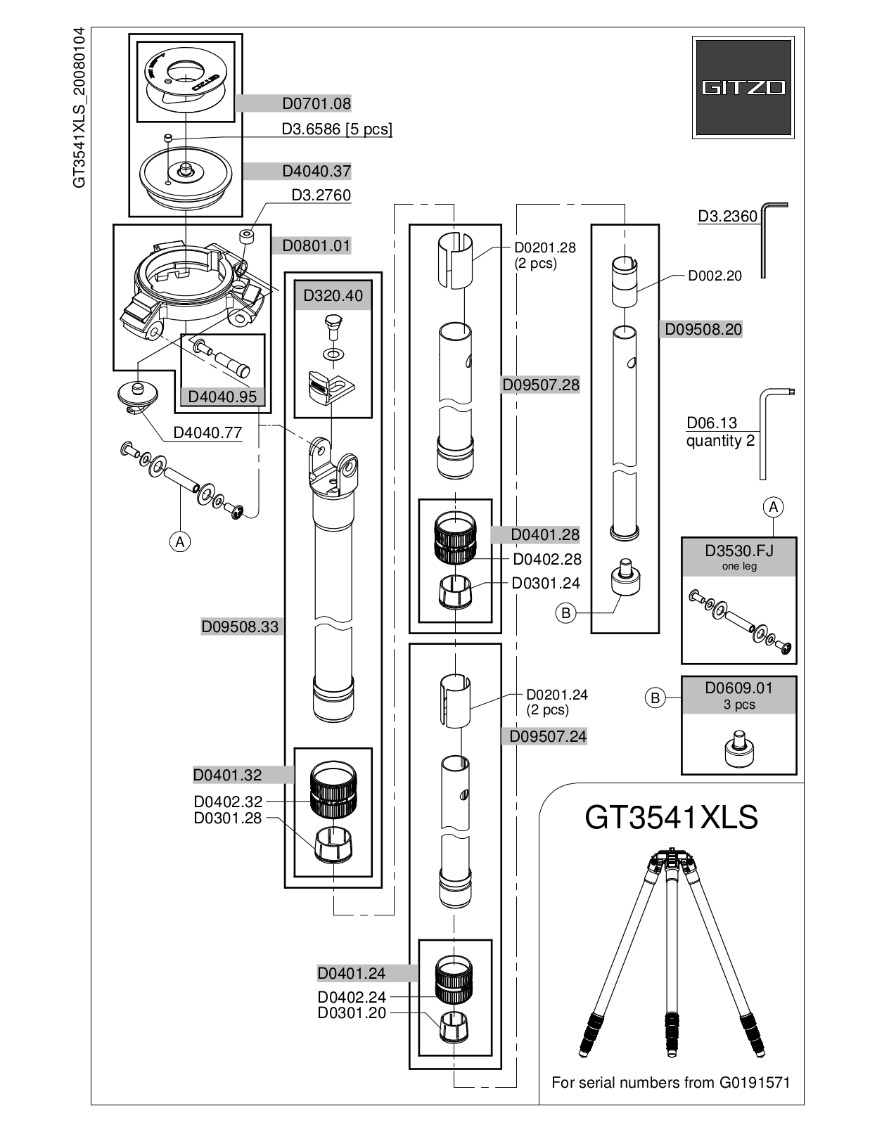 Gitzo GT3541XLS User Manual