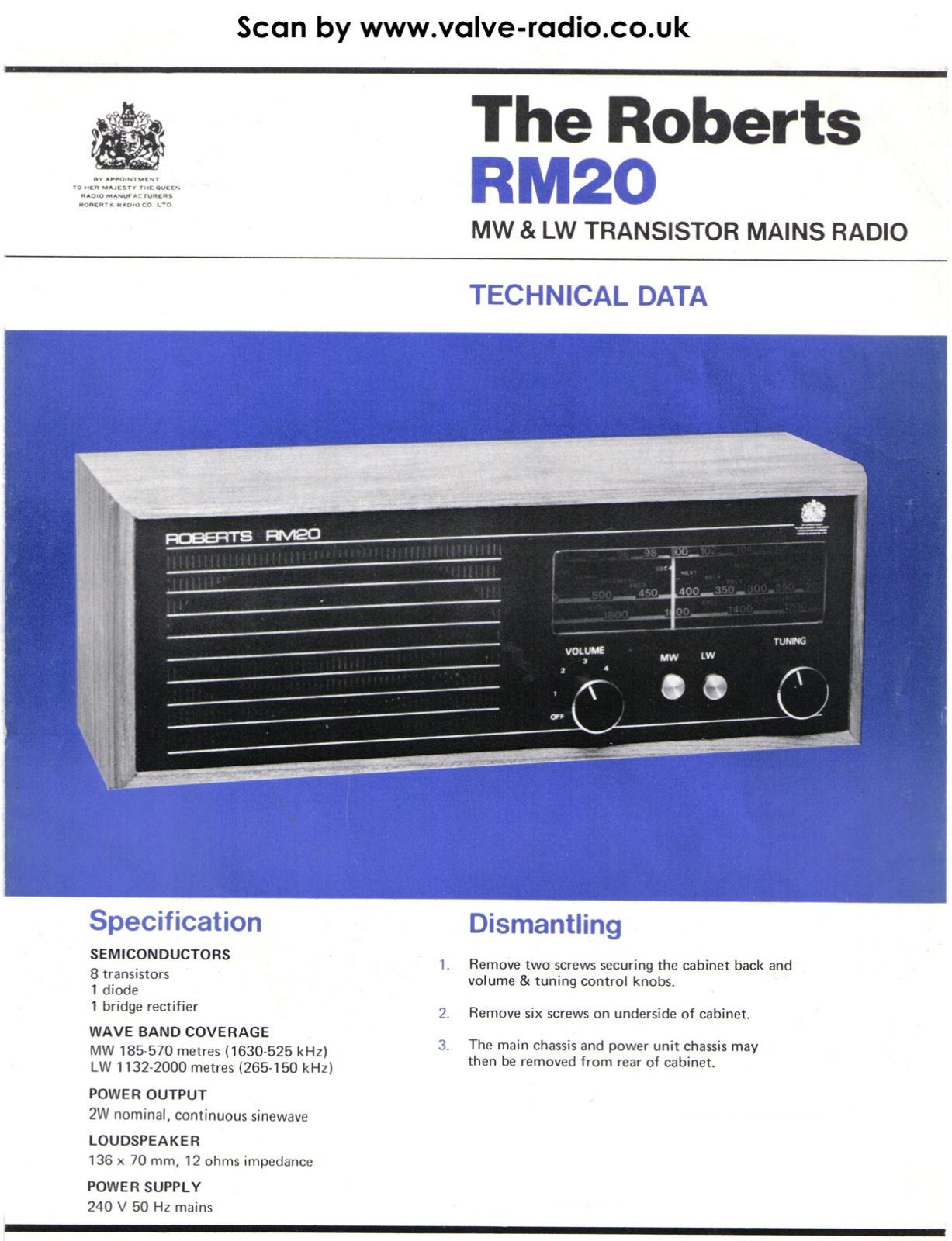 Roberts RM20 Schematic - ManualMachine.com