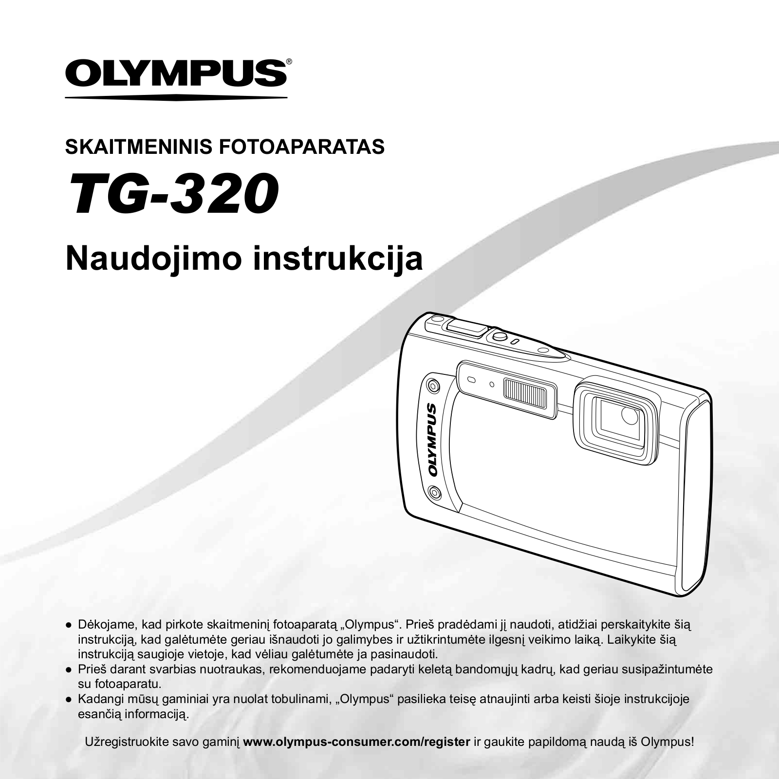 OLYMPUS TG-320 User Manual