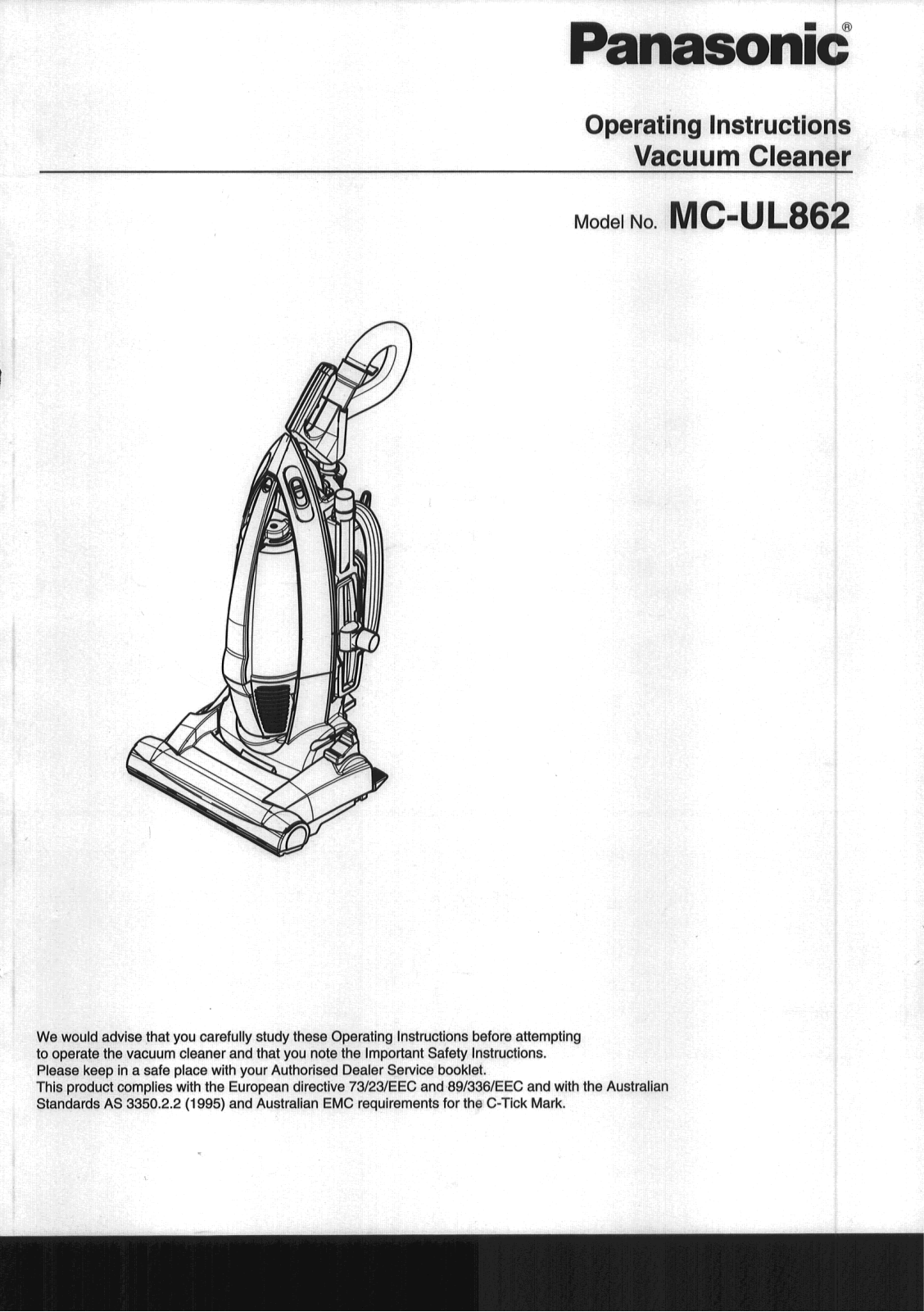 PANASONIC MCUL862 User Manual