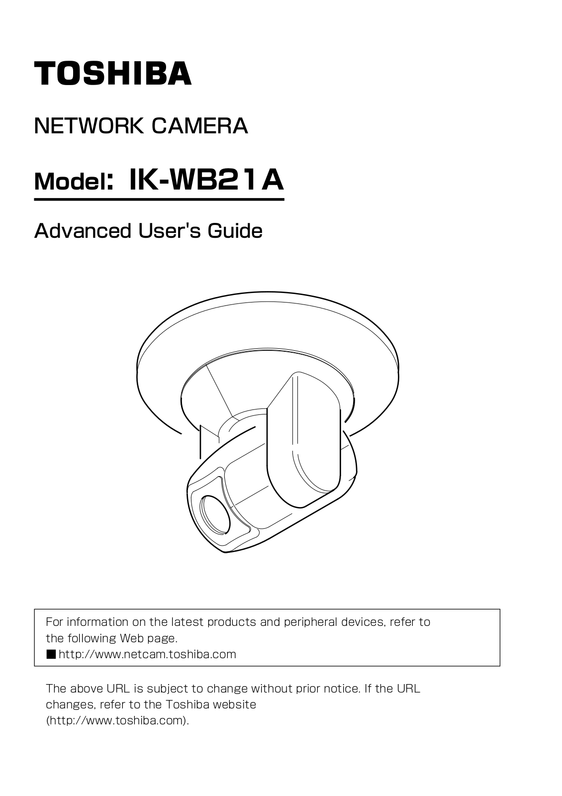 Toshiba IK-WB21A User Manual