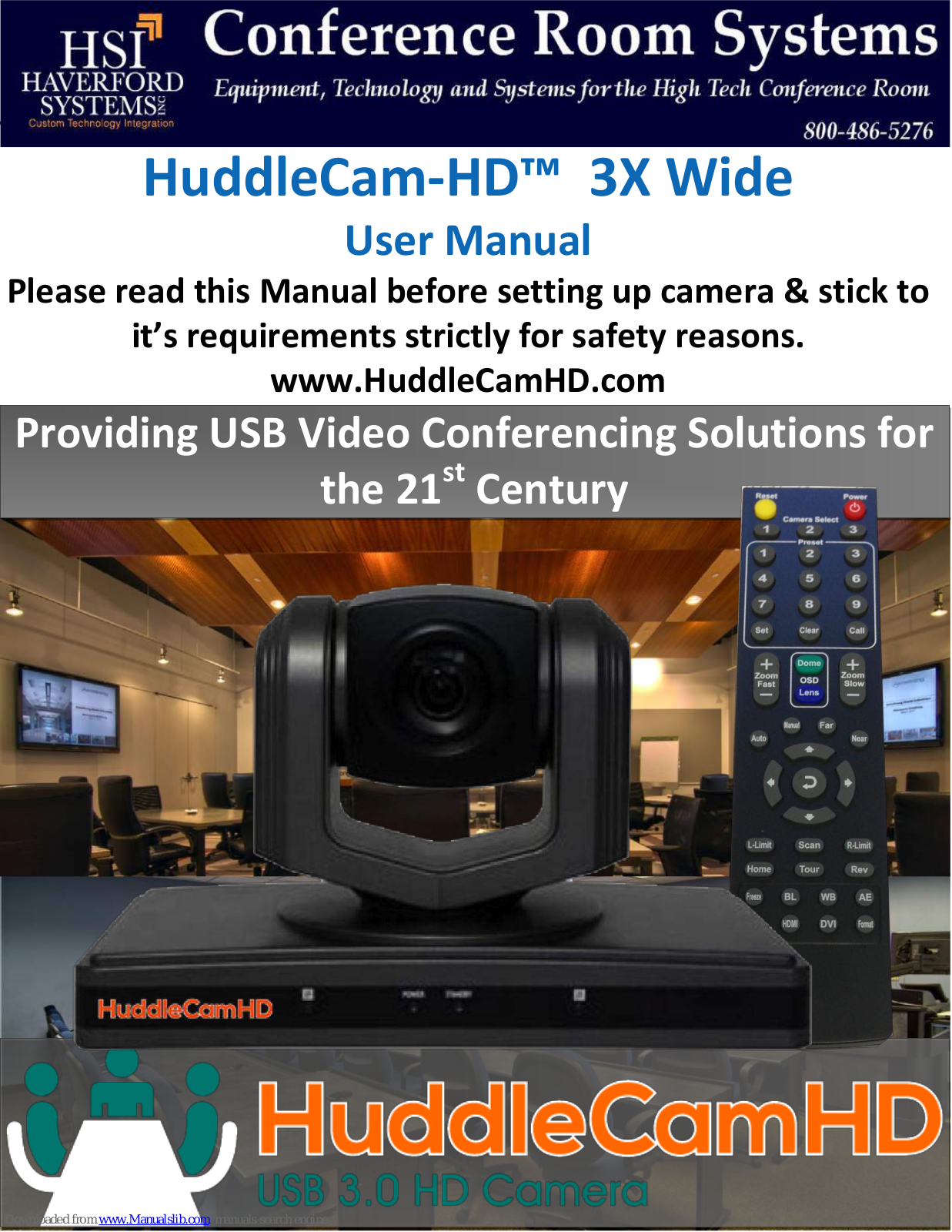 HSI Huddlecam-HD 3X Wide User Manual