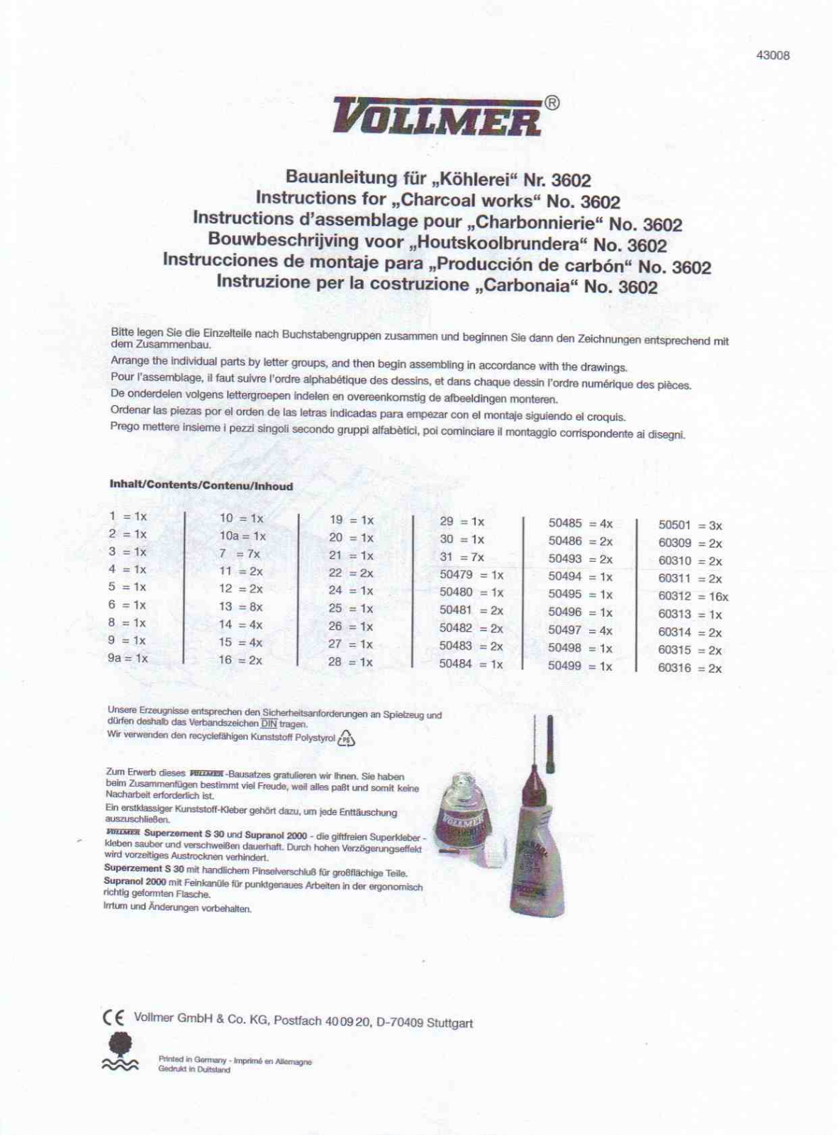 Vollmer 3602 Instructions - ManualMachine.com