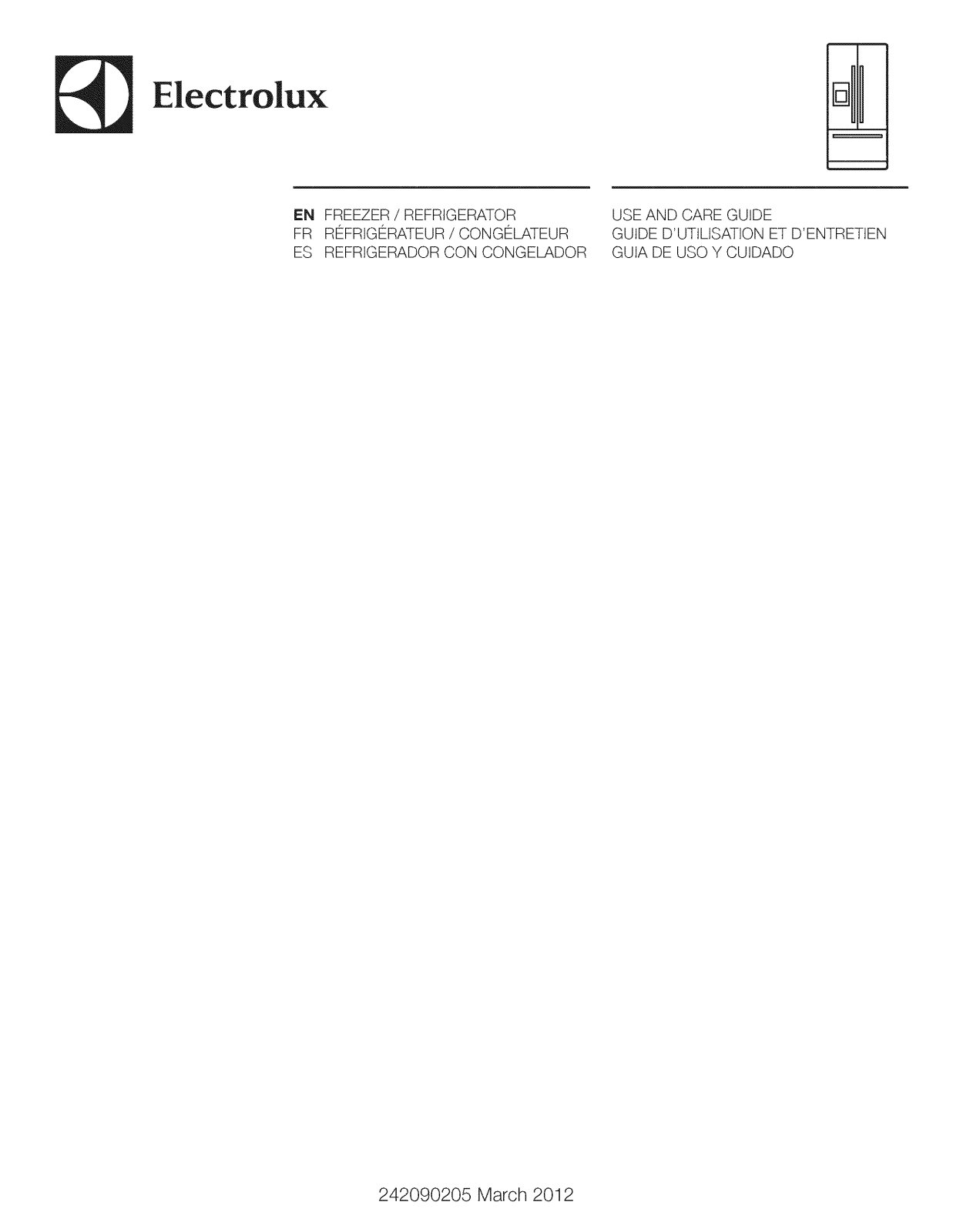 Electrolux EI27BS26JB9, EI27BS26JBB, EI27BS26JBC, EI27BS26JWD, EI27BS26JWC Owner’s Manual