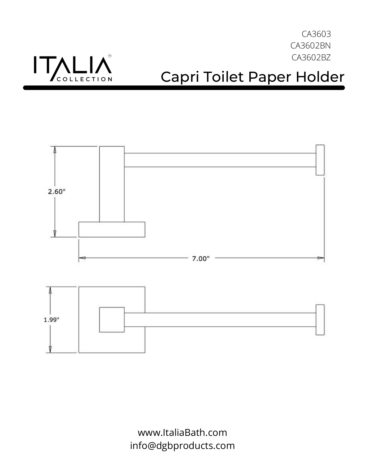 Italia ITLA1002 Dimensions - ManualMachine.com