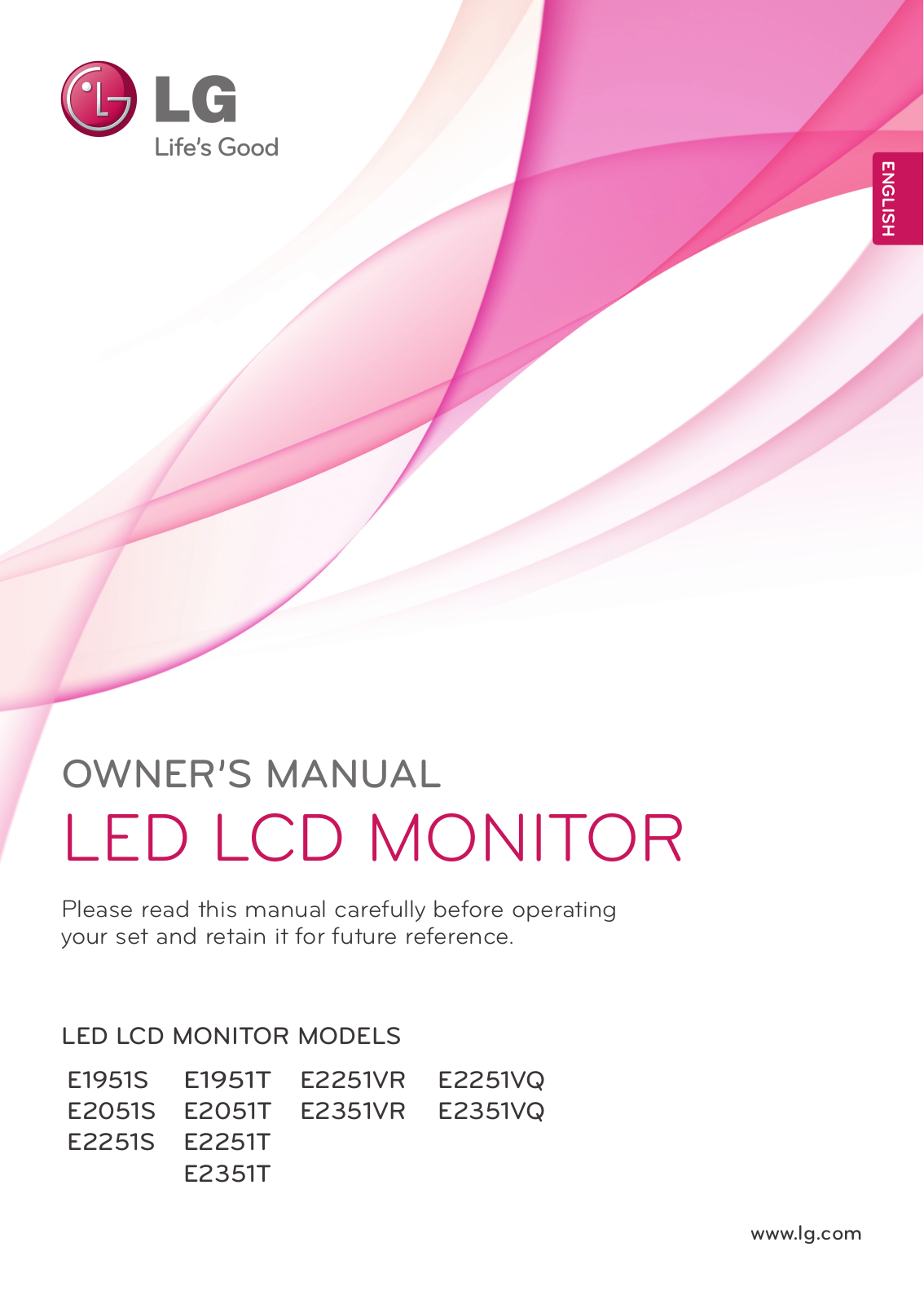 LG E2351T, E2051T, E1951S, E1951T, E2351VR User Manual 2