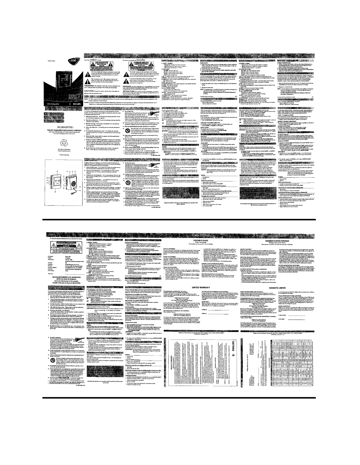 Philips AJ3230-17 User Manual