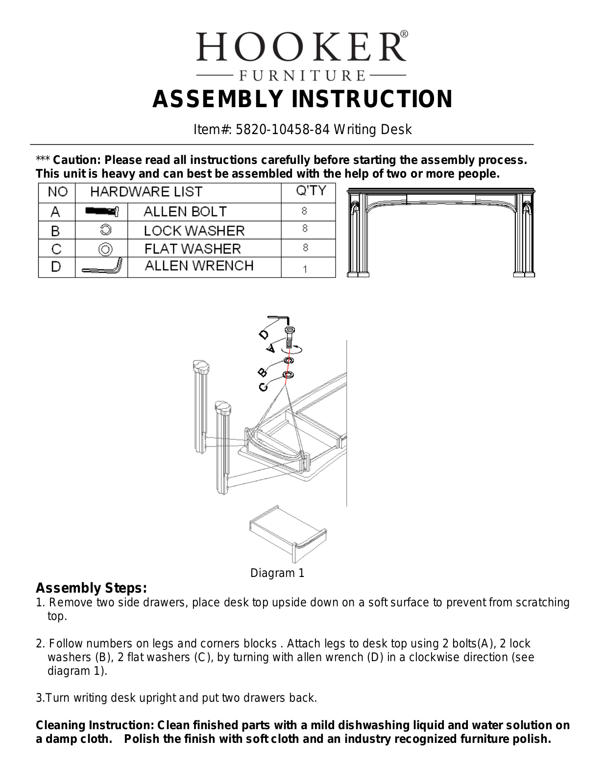 Hooker 5820-10458-84 Assembly Instructions - ManualMachine.com