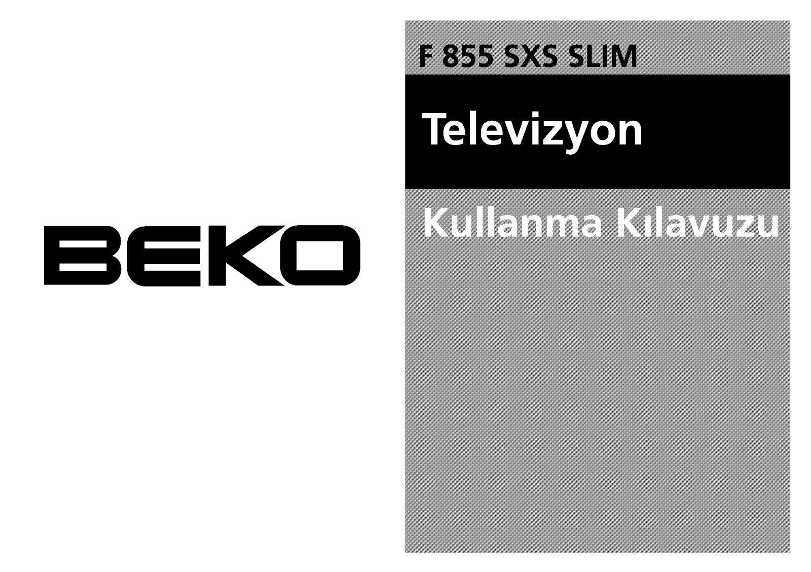 Beko F 855 SXS SLIM User Manual