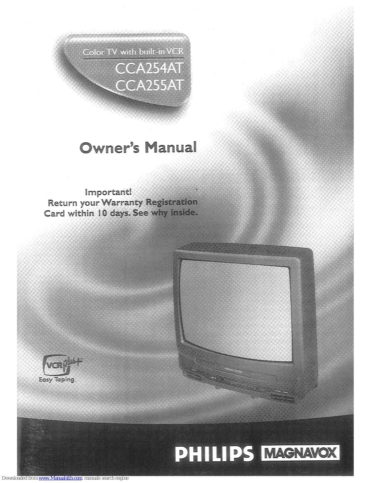 Philips/Magnavox CCA255AT, CCA255AT98, CCA255AT99 Owner's Manual