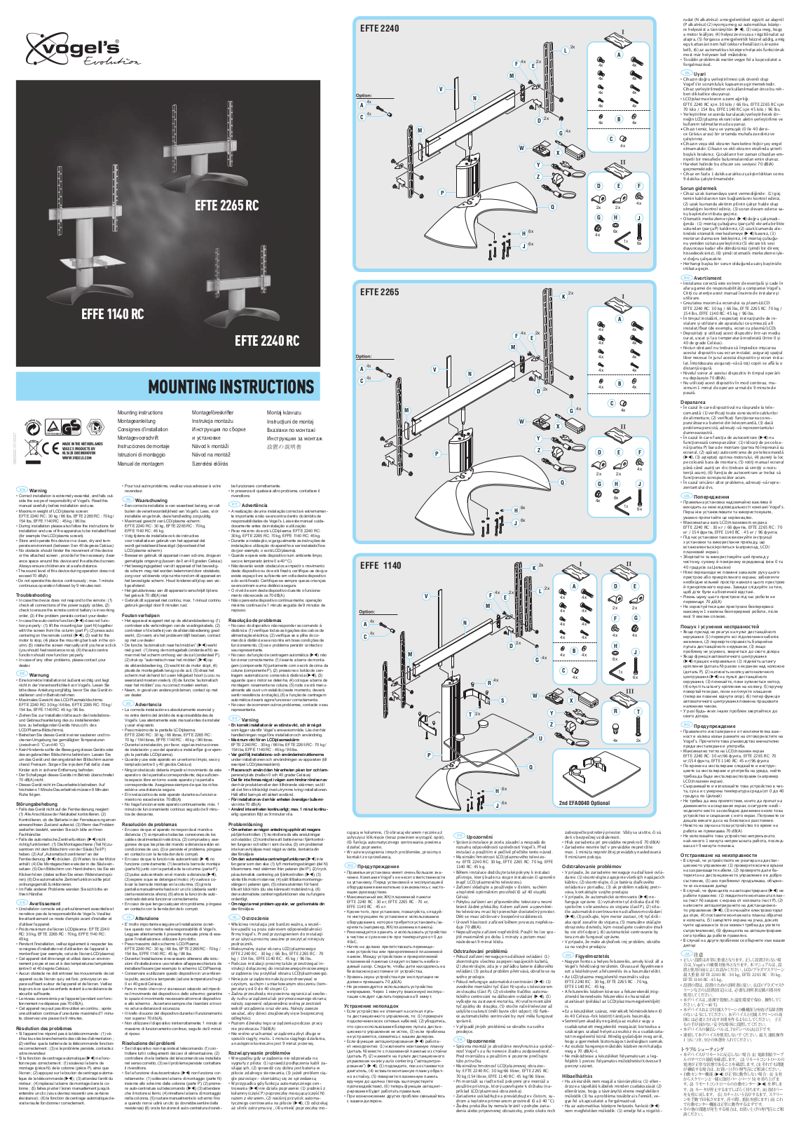 VOGELS EFFE 1140 RC User Manual