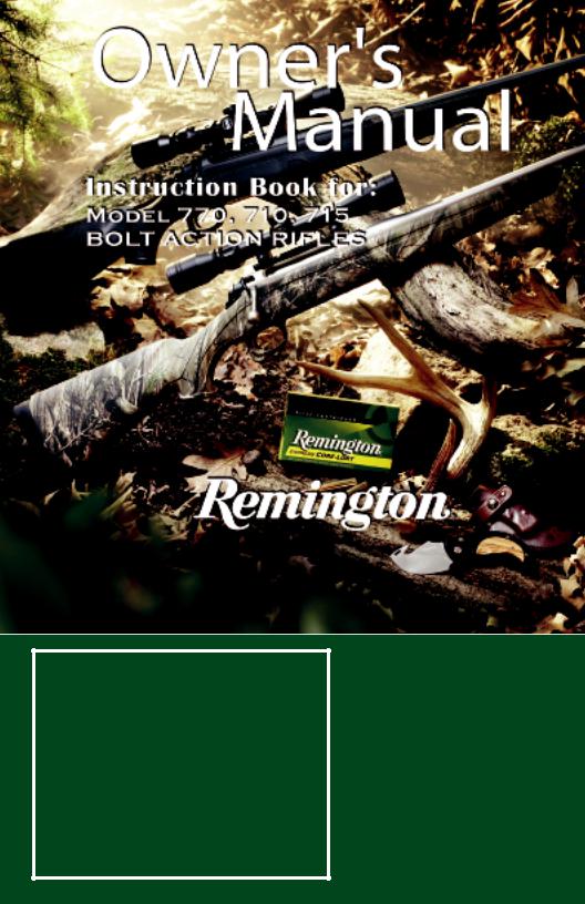 REMINGTON 770 User Manual