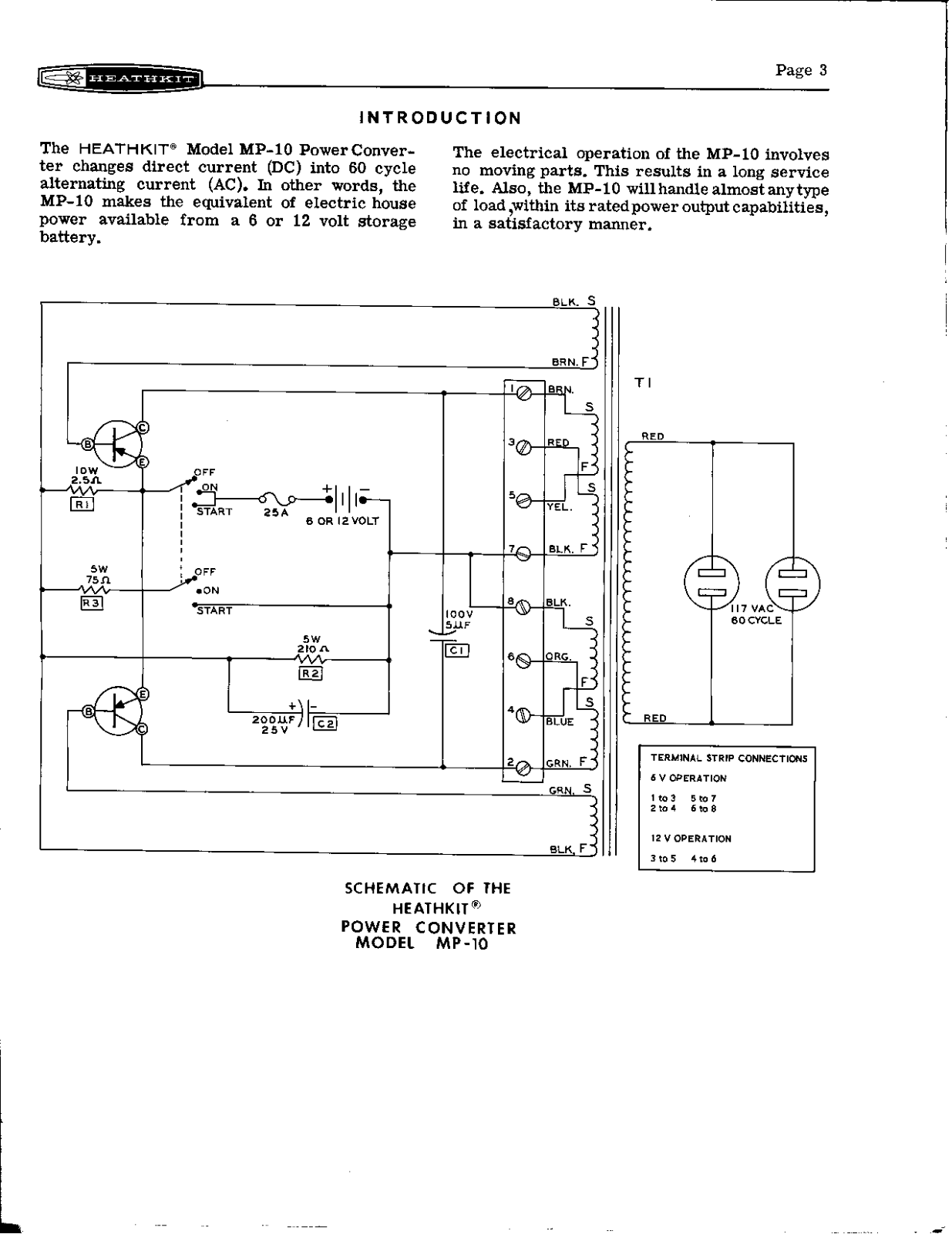 Heath Company MP-10 Schematic