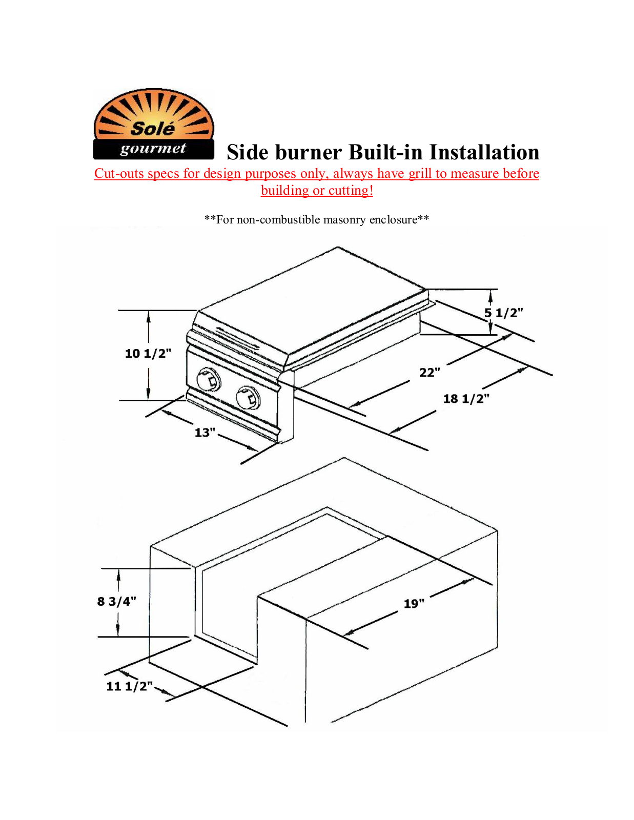 Sole SOSB21L User Manual