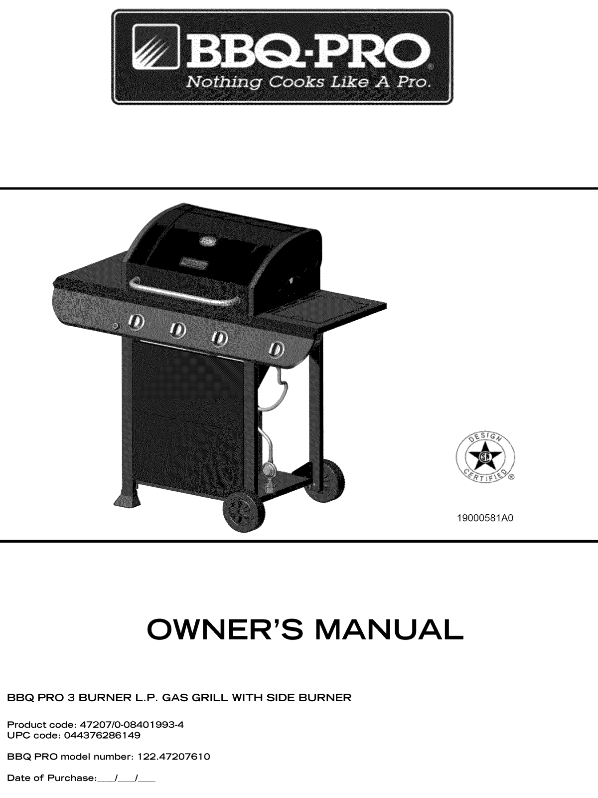 BBQ-Pro 12247207610, 720-0894R Owner’s Manual