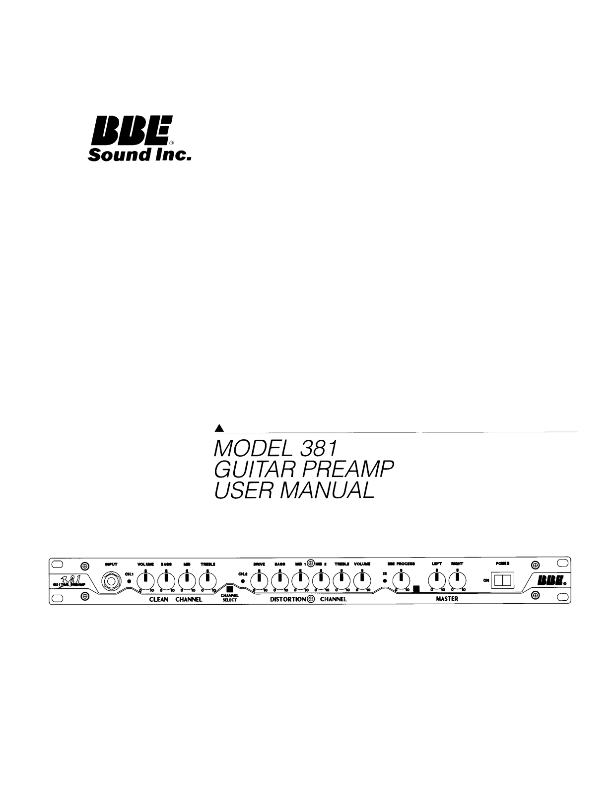 BBE 381 User Manual