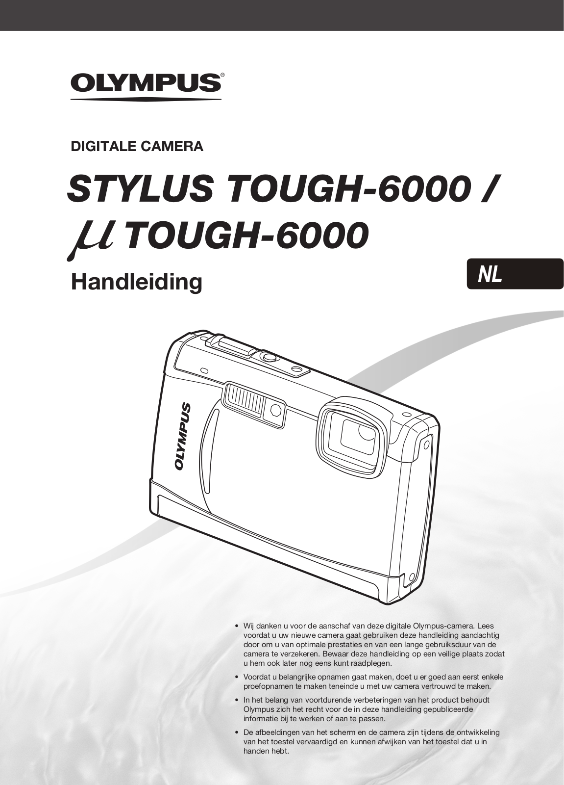 Olympus STYLUS TOUGH-6000, µ TOUGH-6000 User Manual