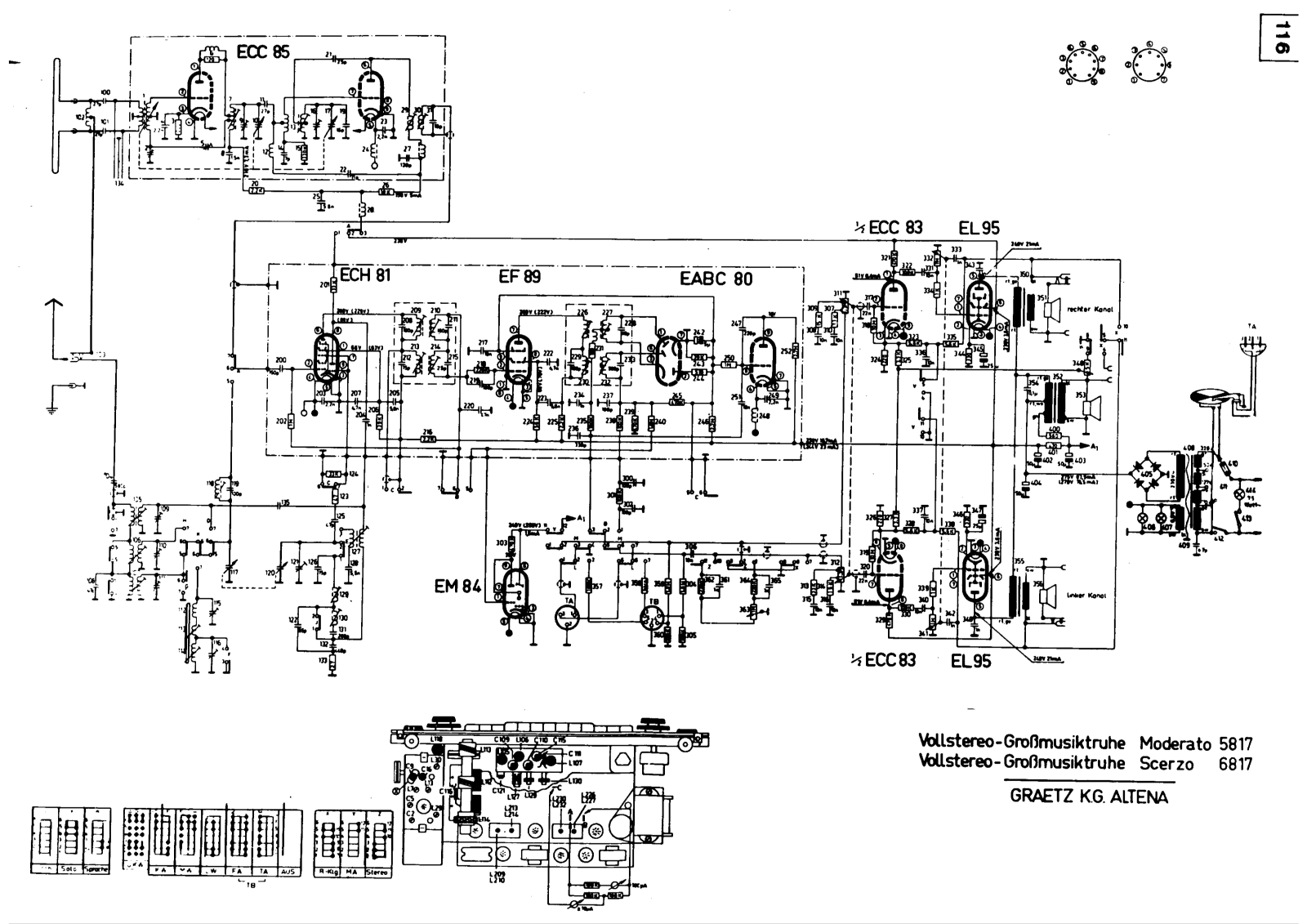 Graetz moderato 5817, scerzo 6817 schematic