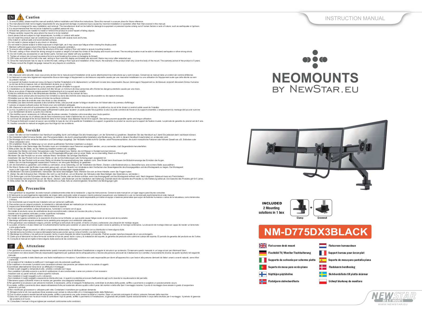 Newstar NM-D775DX3BLACK User Manual