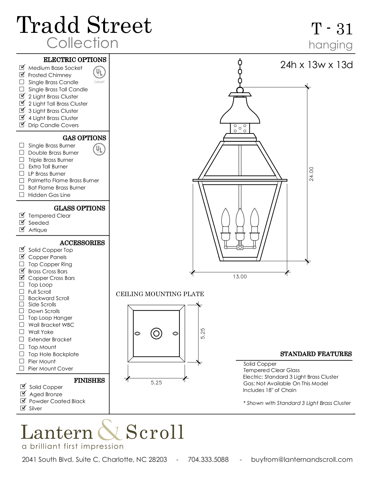 Lantern & Scroll LASC1076 Specifications - ManualMachine.com