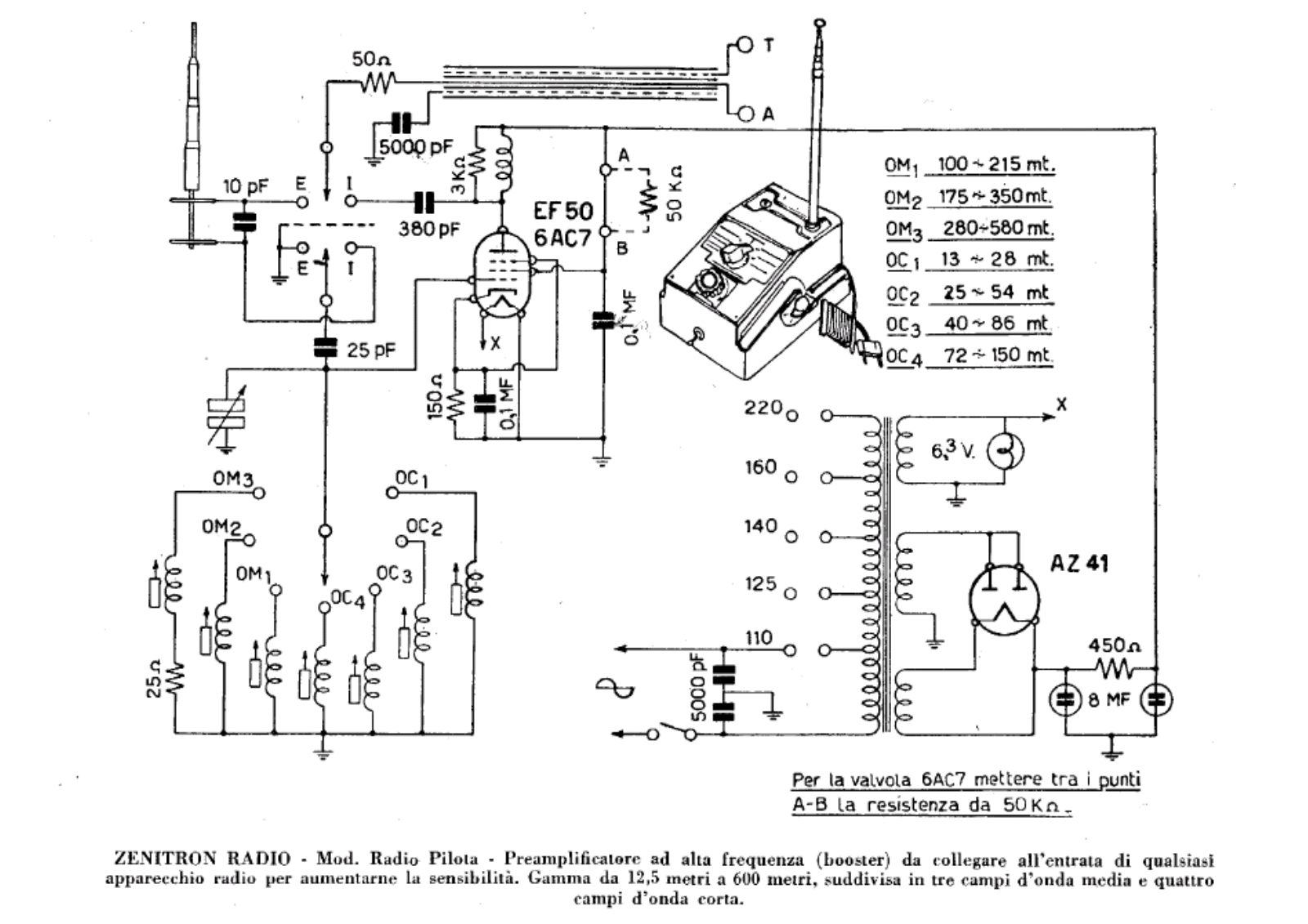 Zenitron pilota schematic