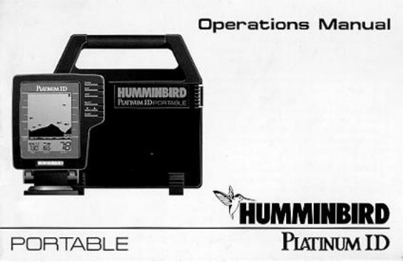 Humminbird PLATINUM ID PORTABLE User Manual