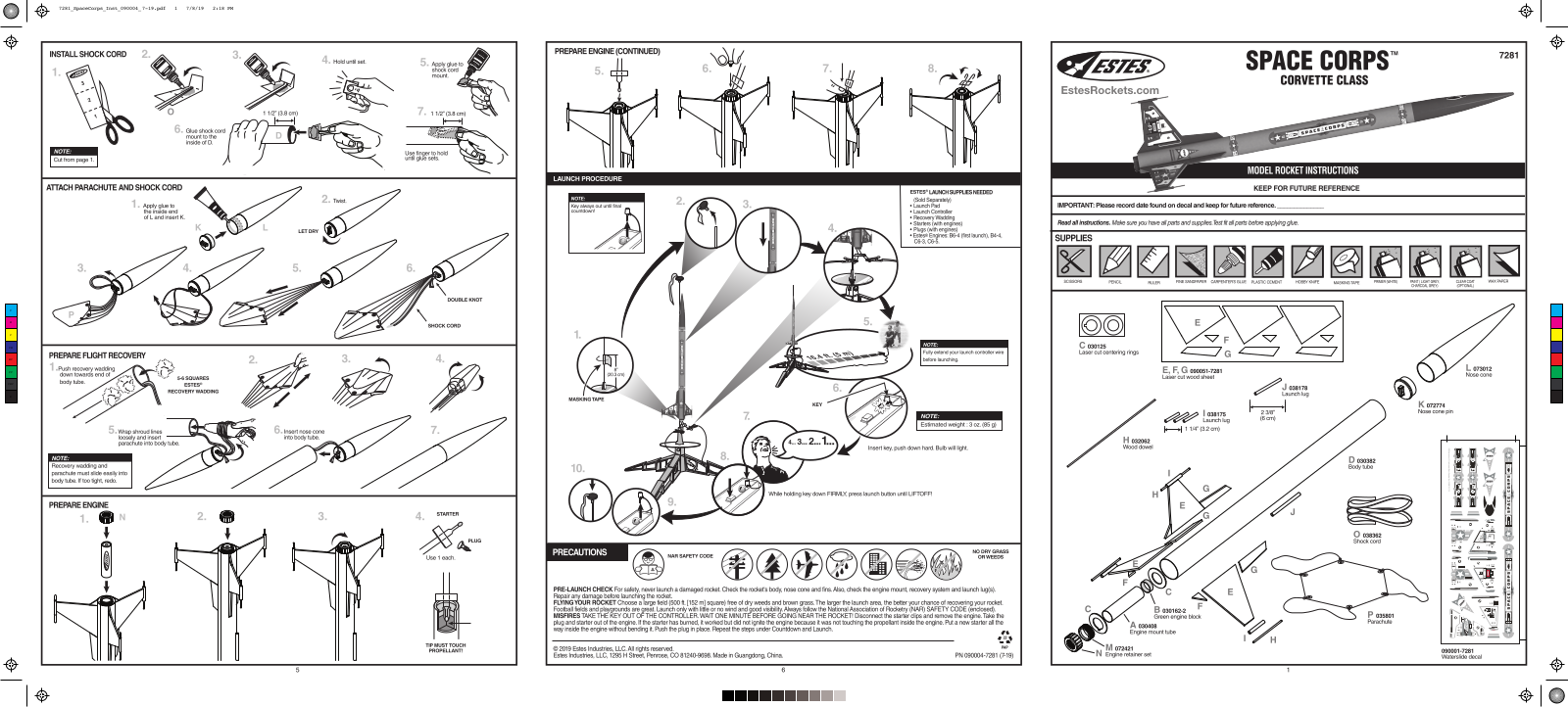 Estes Space Corps Corvette Class, 7281 User guide - ManualMachine.com